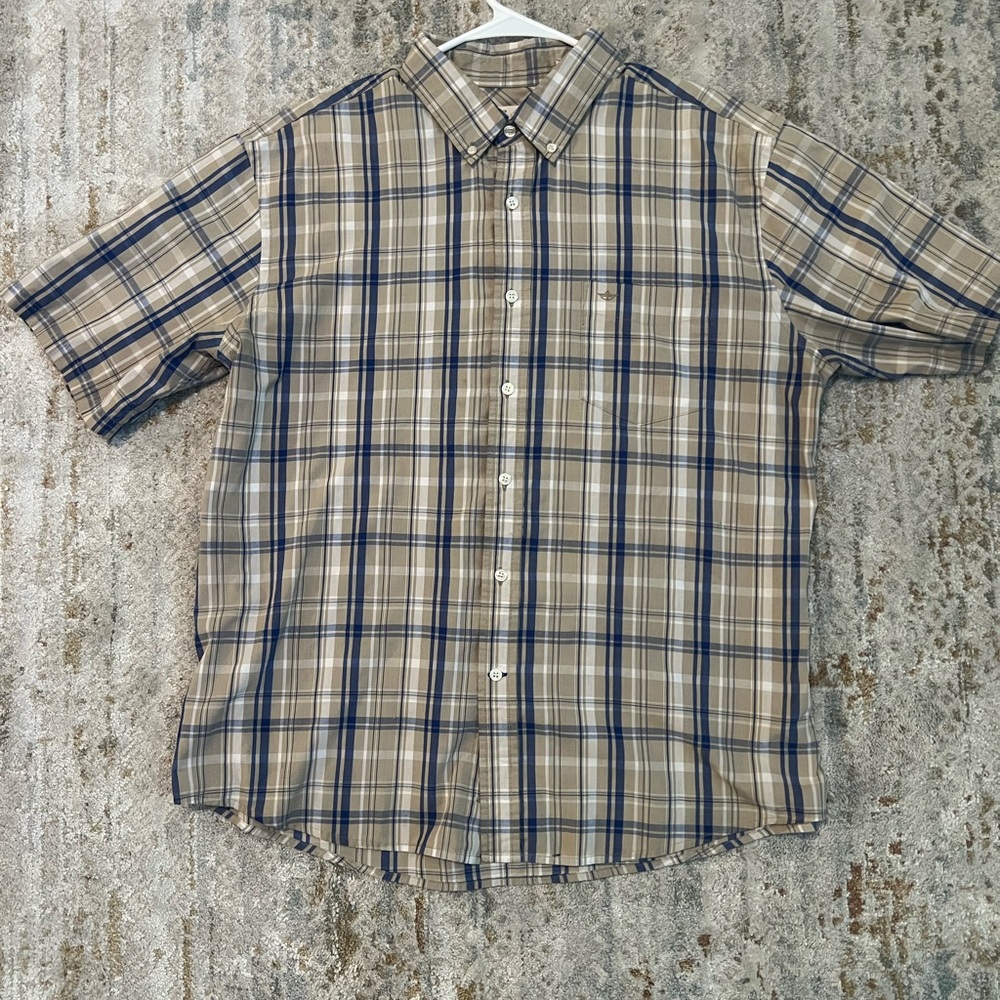 Dockers Men's Plaid Short Sleeve Shirt size XL
